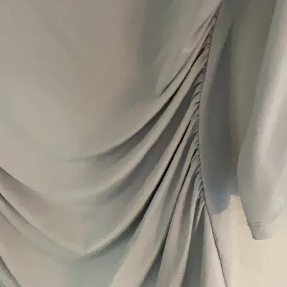 Cache Gray & Silver Metallic Blouse w/Zipper Details, Size M - Picture 5 of 7